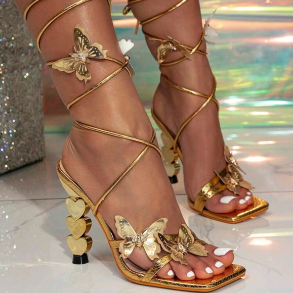 Casual Elegant Square Toe Criss-Cross Bowknot Asymmetric Heel Lady Party Date Co - Picture 1 of 5